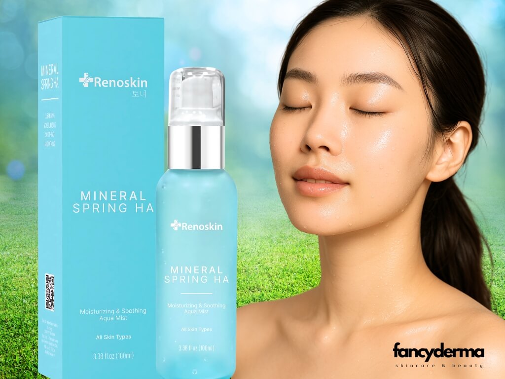 Review Sản Phẩm Xịt Khoáng Mineral Spring HA Renoskin 100ML – Dưỡng Ẩm Da Nhạy Cảm 3 Làn da căng mọng nhờ Xịt Khoáng Mineral Spring HA Renoskin - Fancyderma