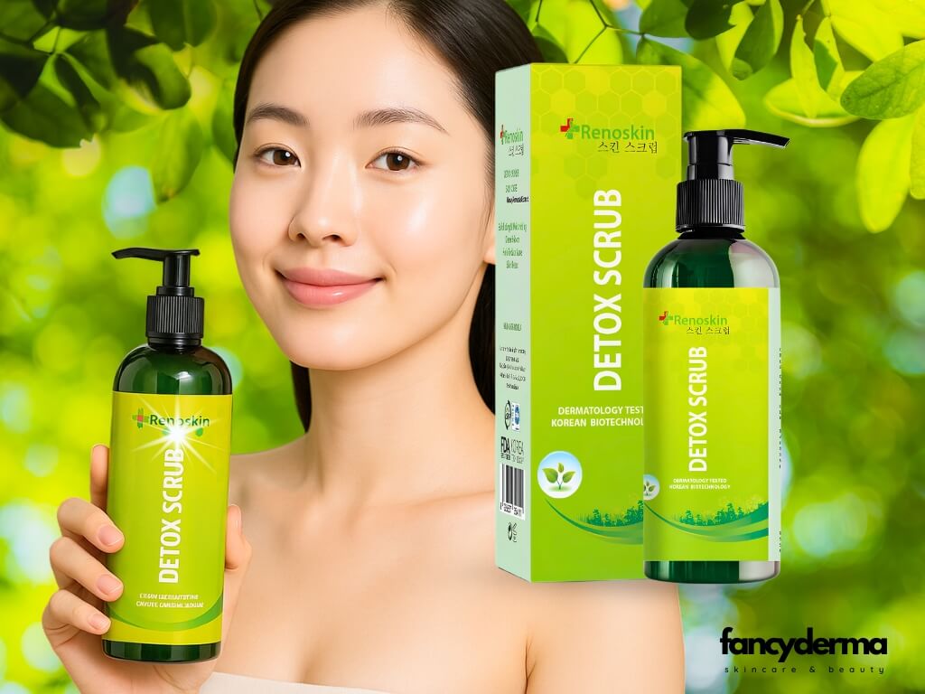 2 Skincare Routine Cho Da Mụn Ngày Và Đêm - Hướng Dẫn Từng Bước Cho Hiệu Quả 1 Làn da mịn màng nhờ Tẩy Tế Bào Chết Detox Scrub Renoskin