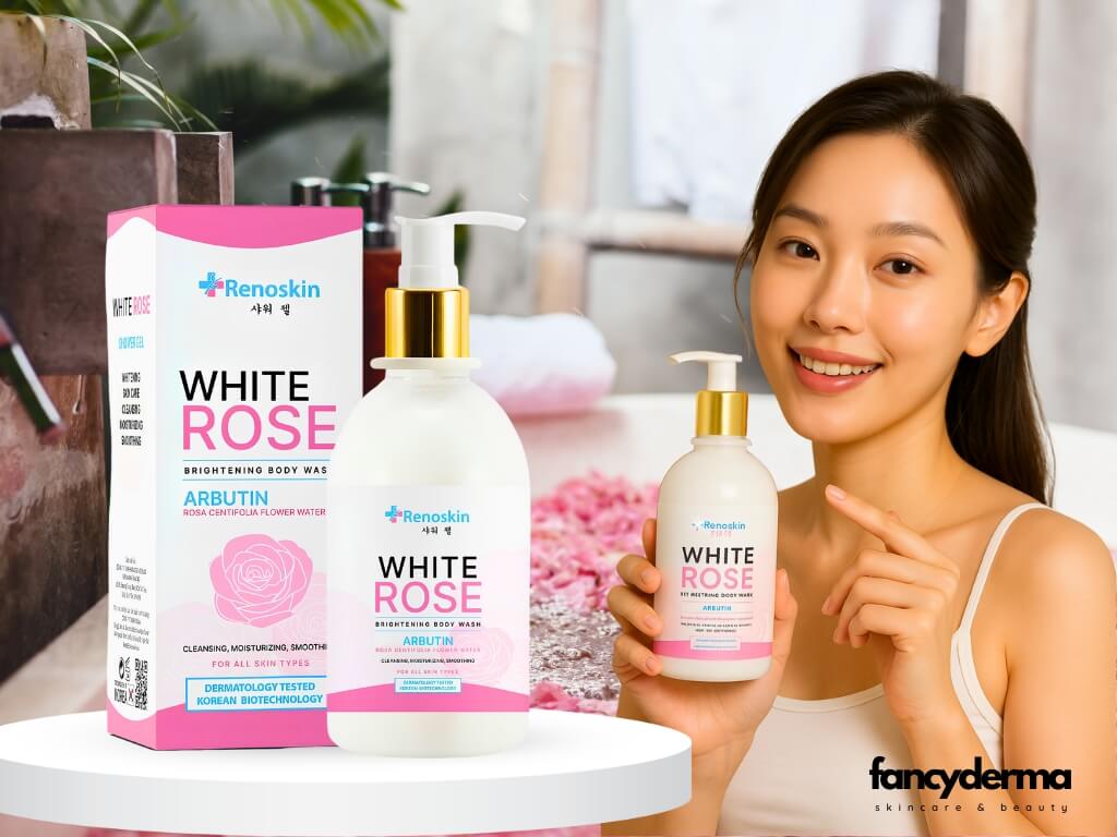Sữa Tắm Trắng Da Hoa Hồng White Rose 500ML Renoskin – Dưỡng Trắng Da, Lưu Hương Quyến Rũ 3 Sử Dụng Sữa Tắm Trắng Hoa Hồng White Rose Renoskin Cho Làn Da Trắng Mịn