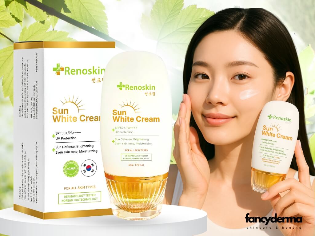 Review Kem Chống Nắng Sun White Cream SPF 50+ PA++++ 50G Renoskin – Bảo Vệ Da, Dưỡng Trắng Hiệu Quả 4 Hướng dẫn sử dụng Kem Chống Nắng Sun White Cream Renoskin SPF 50++++