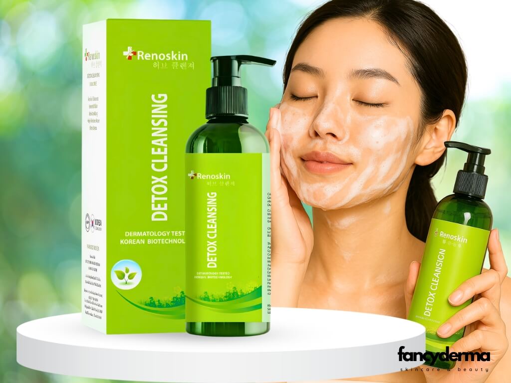 Review Sữa Rửa Mặt Detox Cleansing Renoskin 200ML – Bí Quyết Làm Sạch Sâu, Sáng Da 4 Hướng dẫn sử dụng Sữa Rửa Mặt Detox Cleansing Renoskin để làm sạch da - Fancyderma