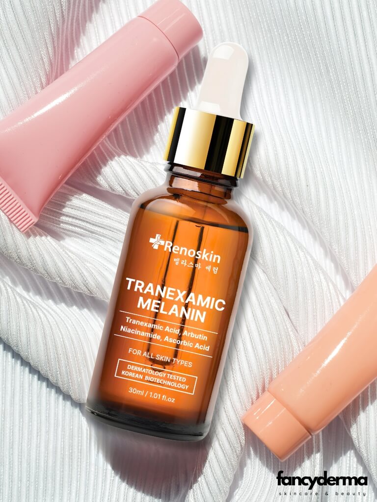 Review Tinh Chất Tranexamic Melanin Renoskin 30ML – Bí Quyết Xóa Nám, Sáng Da 3 Tinh Chất Điều Trị Nám Tranexamic Malanin Renoskin 30ML xóa thâm nám, sáng da - Fancyderma