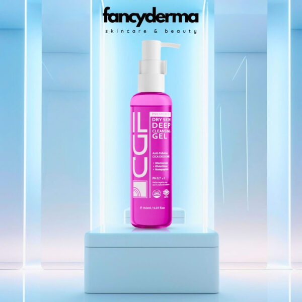 Sữa rửa mặt CGF Dry Skin Deep Cleansing Gel 150ml từ Fancyderma, giúp làm sạch sâu và làm sáng da, thuộc thương hiệu CGF.