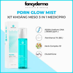 PDRN Glow Mist Medicpro 150ML, cân bằng pH, cung cấp dưỡng chất, công nghệ Việt Nam, từ Fancyderma.