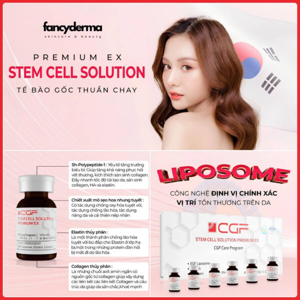 Hướng dẫn sử dụng Tinh Chất Tế Bào Gốc CGF 8ML x 10, dưỡng ẩm sâu, thương hiệu CGF, từ Fancyderma.