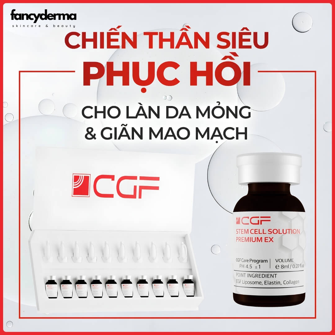 Tinh Chất Tế Bào Gốc Thuần Chay STEM CELL SOLUTION PREMIUM EX, Hỗ Trợ Phục Hồi Da Tổn Thương, Dưỡng Ẩm Sâu, Cho Làn Da Mỏng & Giãn Mao Mạch 8ML x 10 14 STEM CELL SOLUTION PREMIUM EX – phục hồi làn da mỏng yếu với công nghệ tái tạo da tiên tiến từ Hàn Quốc, đến từ Fancyderma.