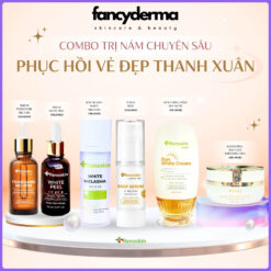 Combo Renoskin 6 bước, Tranexamic, White Peel, B5GF, White Melasma, Whitening, Sun White, đạt chuẩn cGMP, từ Fancyderma.