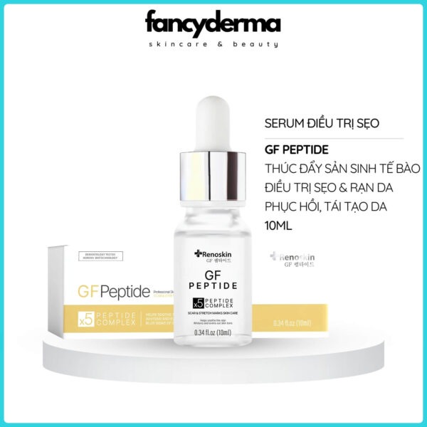 Hộp Tinh Chất GF Peptide Renoskin 10ML, điều trị sẹo mụn, se khít lỗ chân lông, từ Fancyderma.