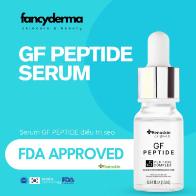 Tinh Chất GF Peptide, Hỗ Trợ Điều Trị Sẹo, Mụn, Khít Chân Lông 10ML 10 GF Peptide Renoskin 10ML, thiết kế nhỏ gọn, tái tạo da, đạt chuẩn FDA, từ Fancyderma.