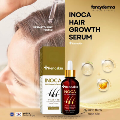 Tinh Chất Inoca, Ngăn Rụng Tóc, Hỗ Trợ Mọc Tóc 50ML 9 Hộp Tinh Chất Inoca Renoskin 50ML, ngăn rụng tóc, hỗ trợ mọc tóc, từ Fancyderma.