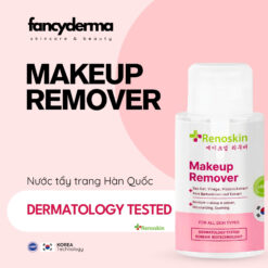 Chai Makeup Remover Renoskin 200ML trắng, thiết kế tiện lợi, làm sạch sâu, sáng mịn da, đạt chuẩn FDA, từ Fancyderma.