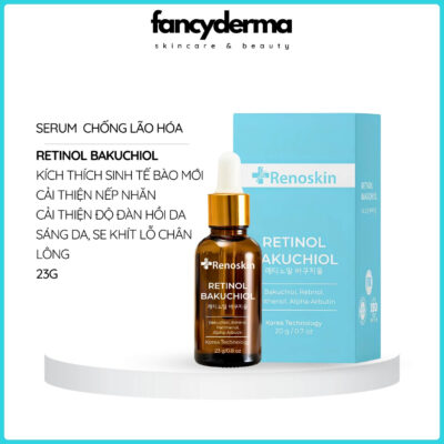 Tinh Chất Retinol Bakuchiol, Ngừa Lão Hóa, Se Khít Chân Lông, Cải Thiện Nếp Nhăn 23G 8 Tinh Chất Retinol Bakuchiol Renoskin 23G, cải thiện nếp nhăn, công nghệ Hàn Quốc, phân phối bởi Fancyderma.