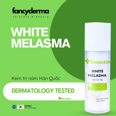 Kem Trị Nám White Melasma, Giảm Thâm, Nám, Tàn Nhang 30G 10 Kem White Melasma Renoskin 30G, điều trị nám sâu, công nghệ Hàn Quốc, phân phối bởi Fancyderma.
