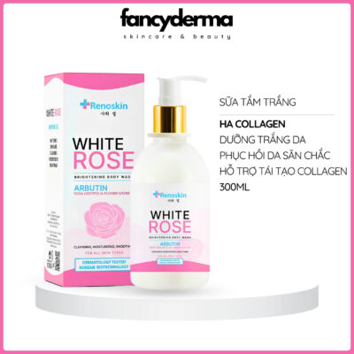 Sữa Tắm Trắng Da Hoa Hồng White Rose, Trắng Sáng Da, Mịn Da, Hương Hoa 500ML 8 Sữa Tắm Trắng Da White Rose Renoskin 500ML, làm mịn da, công nghệ Hàn Quốc, phân phối bởi Fancyderma.