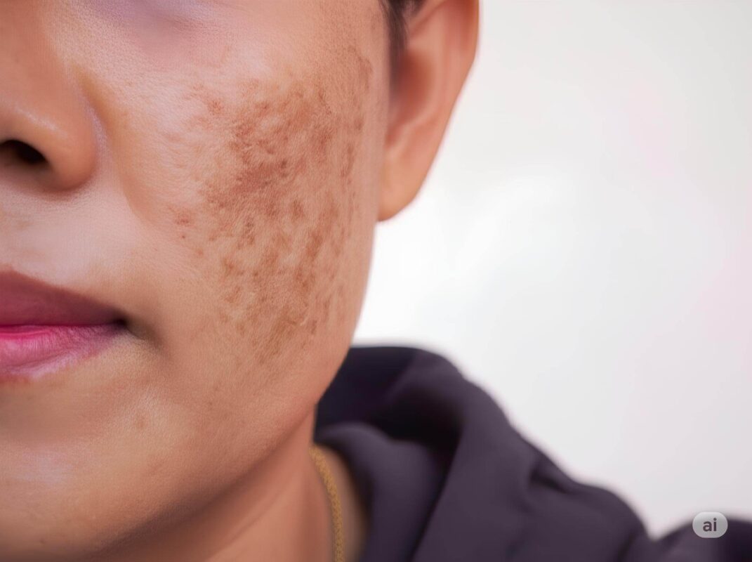 Nám Mảng và Nám Chân Sâu - Sự Khác Biệt và 5 Cách Điều Trị 1 Nám mảng trên gò má