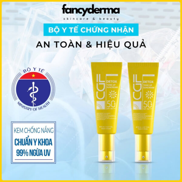 Kem Chống Nắng Thải Độc CGF 70ML, SPF 50+ PA+++, dưỡng ẩm sâu, thương hiệu CGF, từ Fancyderma