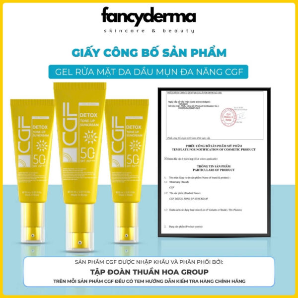 Kem chống nắng thải độc CGF SPF 50+ PA+++ – 70ml, bảo vệ da tối ưu, cấp ẩm sâu