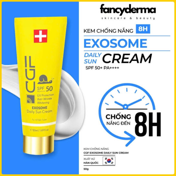 Kem Chống Nắng CGF EXOSOME Daily Sun Cream 50ML, SPF 50+ PA++++, dưỡng ẩm, từ Fancyderma