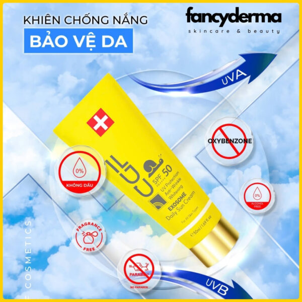 Kem Chống Nắng CGF 50ML, SPF 50+ PA++++, hỗ trợ sáng da, thương hiệu CGF, từ Fancyderma