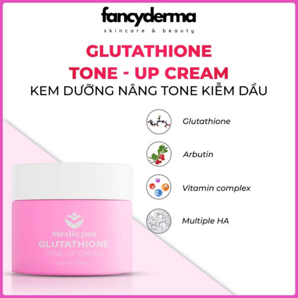 MEDICPRO GLUTATHIONE 50G, kiềm dầu, ngừa lão hóa, công nghệ Hàn Quốc, từ Fancyderma
