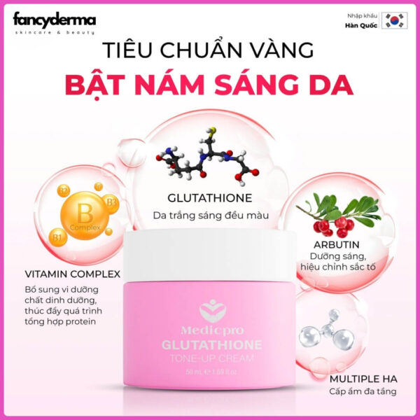 Kem Dưỡng CGF MEDICPRO 50G, hỗ trợ nâng tone, dưỡng ẩm, thương hiệu CGF, từ Fancyderma