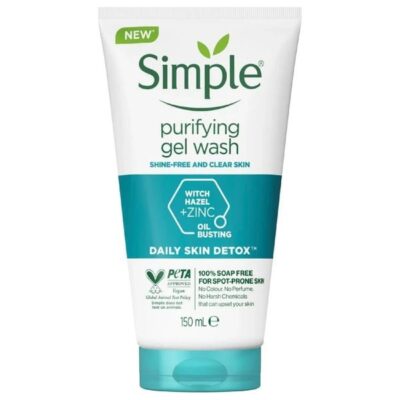 Simple Purifying Gel Wash (Anh), nổi tiếng với sản phẩm không chứa hương liệu