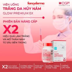 Viên uống sáng da CGF Glow Premium EX chứa Glutathione và vitamin, hỗ trợ làm trắng da toàn thân tự nhiên - Fancyderma phân phối chính hãng
