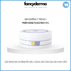 Hộp kem dưỡng trắng da Prier Neige Place Rich 7 in 1, chứa chiết xuất nhau thai, hỗ trợ dưỡng ẩm và trị nám hiệu quả.