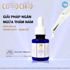 Chai serum cấp ẩm Seven White, serum làm trắng da với axit hyaluronic và nhau thai từ Nhật Bản.