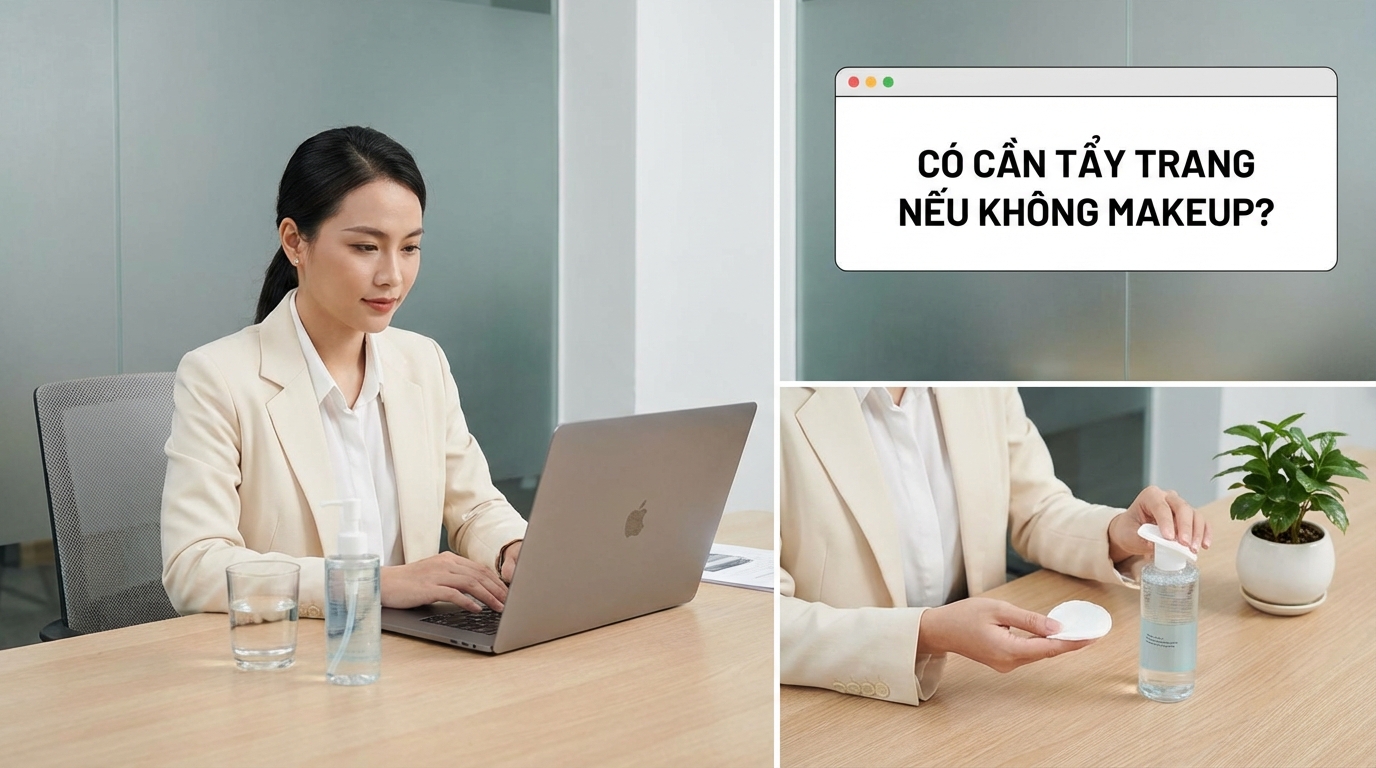 Hướng dẫn thao tác nhũ hóa dầu tẩy trang đúng cách để tránh mụn