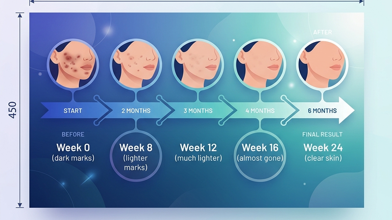 Timeline trị thâm mụn theo thời gian