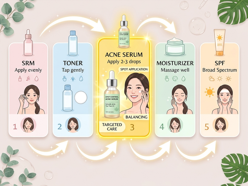Thứ tự dùng serum giảm mụn