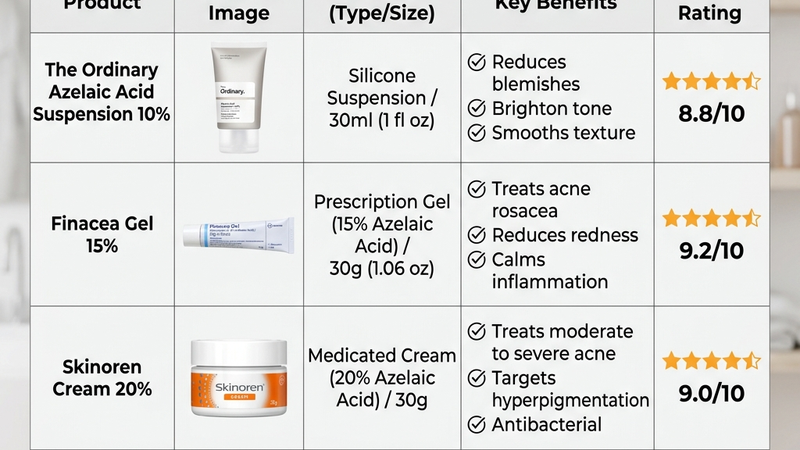 Top sản phẩm azelaic acid tốt nhất 2026