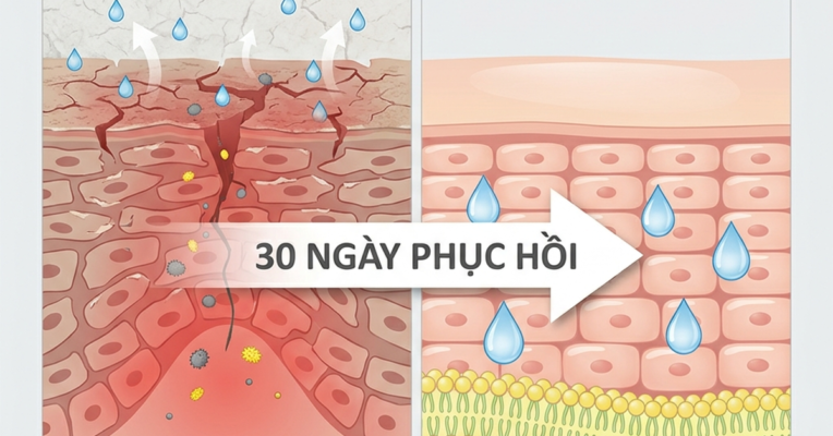 Phục hồi cấu trúc da hư tổn trong 30 ngày