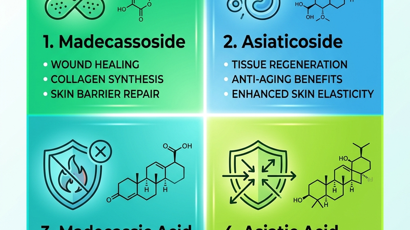 4 hoạt chất triterpenoids trong Centella
