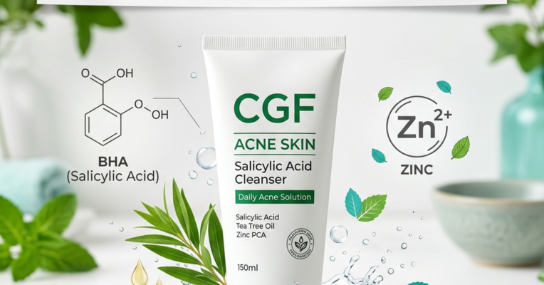 Hướng dẫn dùng SRM CGF Acne Skin trong routine trị mụn