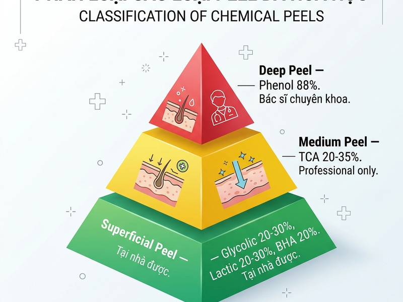 3 cấp độ chemical peel