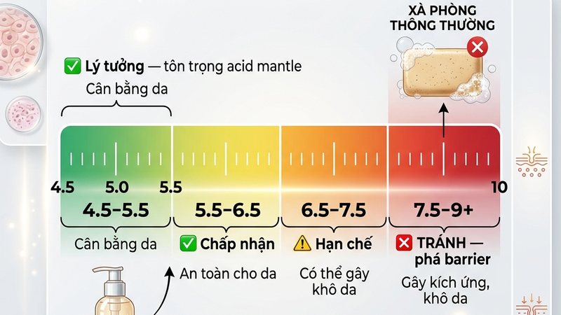 Độ pH sữa rửa mặt quan trọng