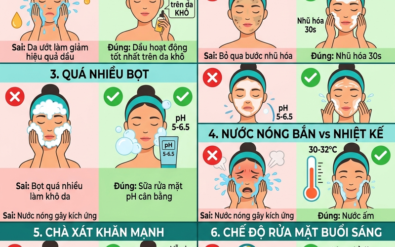 6 sai lầm khi tẩy trang