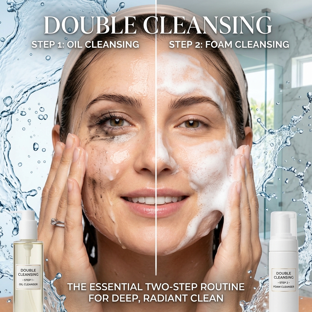 Phương pháp Double Cleansing làm sạch sâu lỗ chân lông giảm mụn ẩn