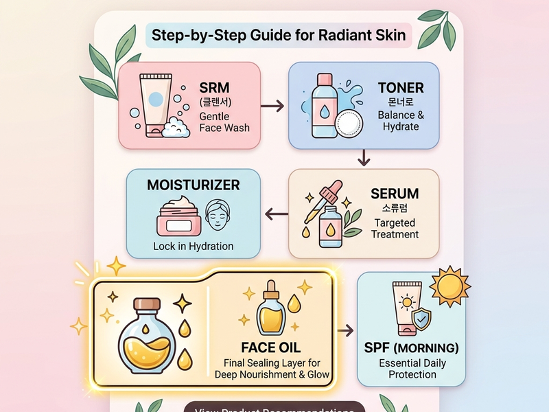 Thứ tự dùng face oil đúng