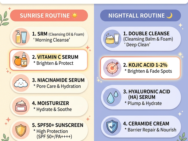 Phác đồ kojic acid làm sáng da