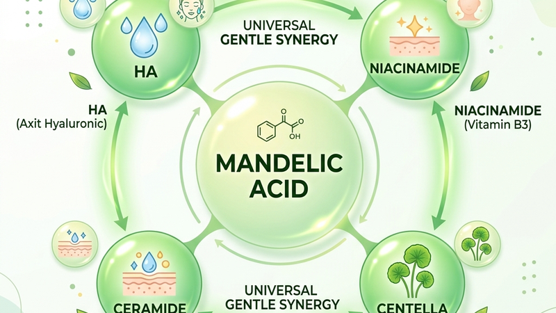 Mandelic acid kết hợp với thành phần nào