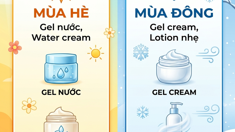 Kem dưỡng ẩm theo mùa cho da dầu