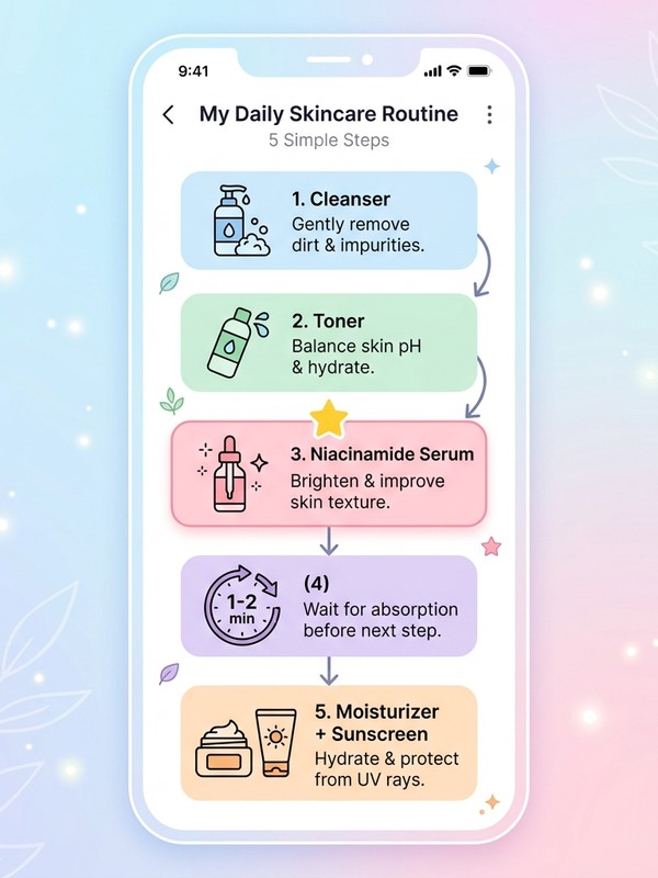 Quy trình 5 bước sử dụng niacinamide