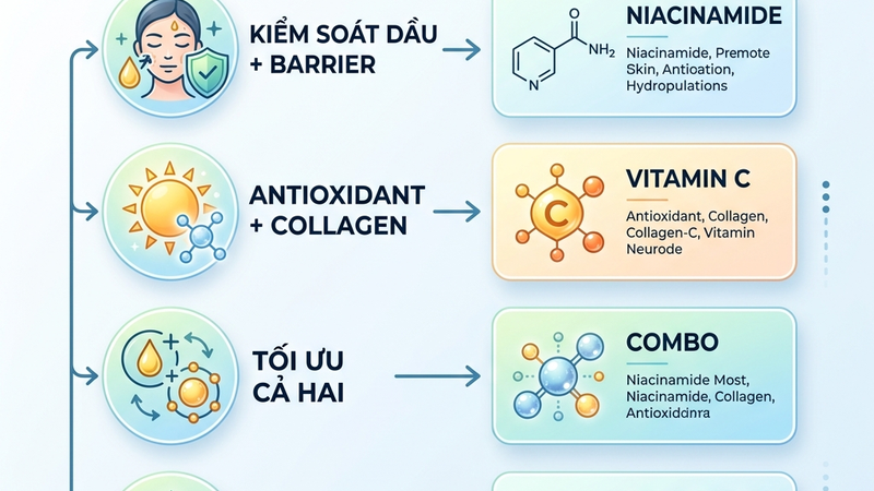 Nên chọn niacinamide hay vitamin C