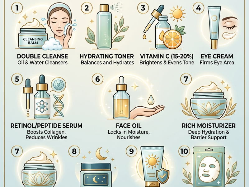 10 bước skincare chống lão hóa tuổi 40+