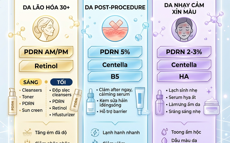 Phác đồ PDRN cho 3 tình trạng da