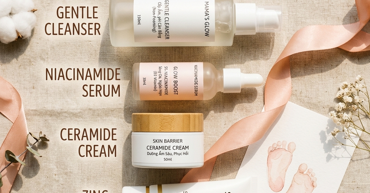 Skincare cho bà bầu an toàn 2026