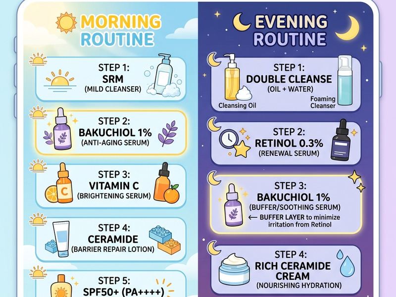 Phác đồ kết hợp retinol và bakuchiol